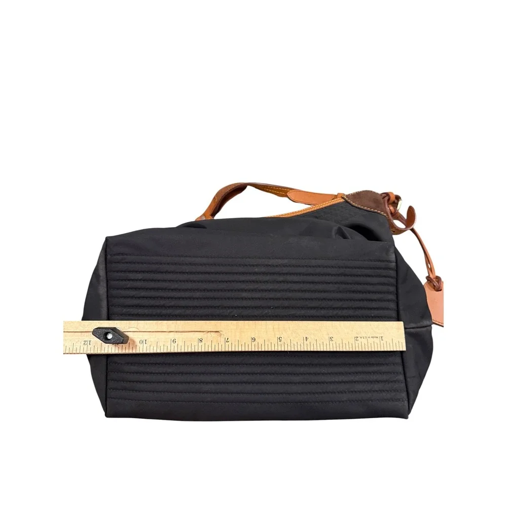 Dooney & Bourke Erica Hobo Bag Womens Black Nylon Leather Trim